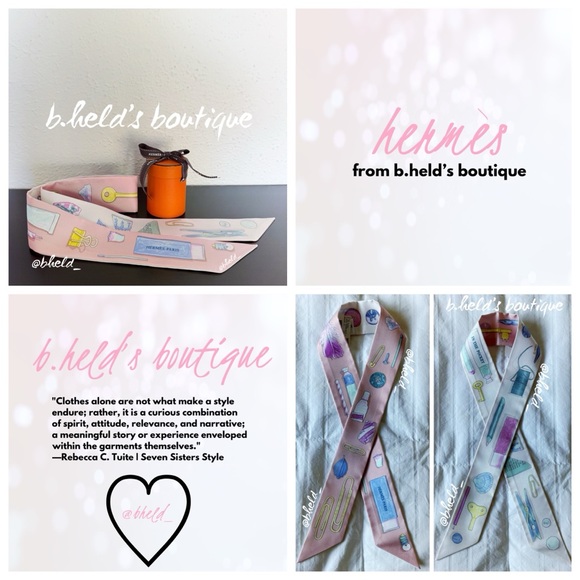 Hermès In the Pocket Twilly in Rose Poudre / Bleu Ciel / Vert Brand New NWT - Picture 16 of 16